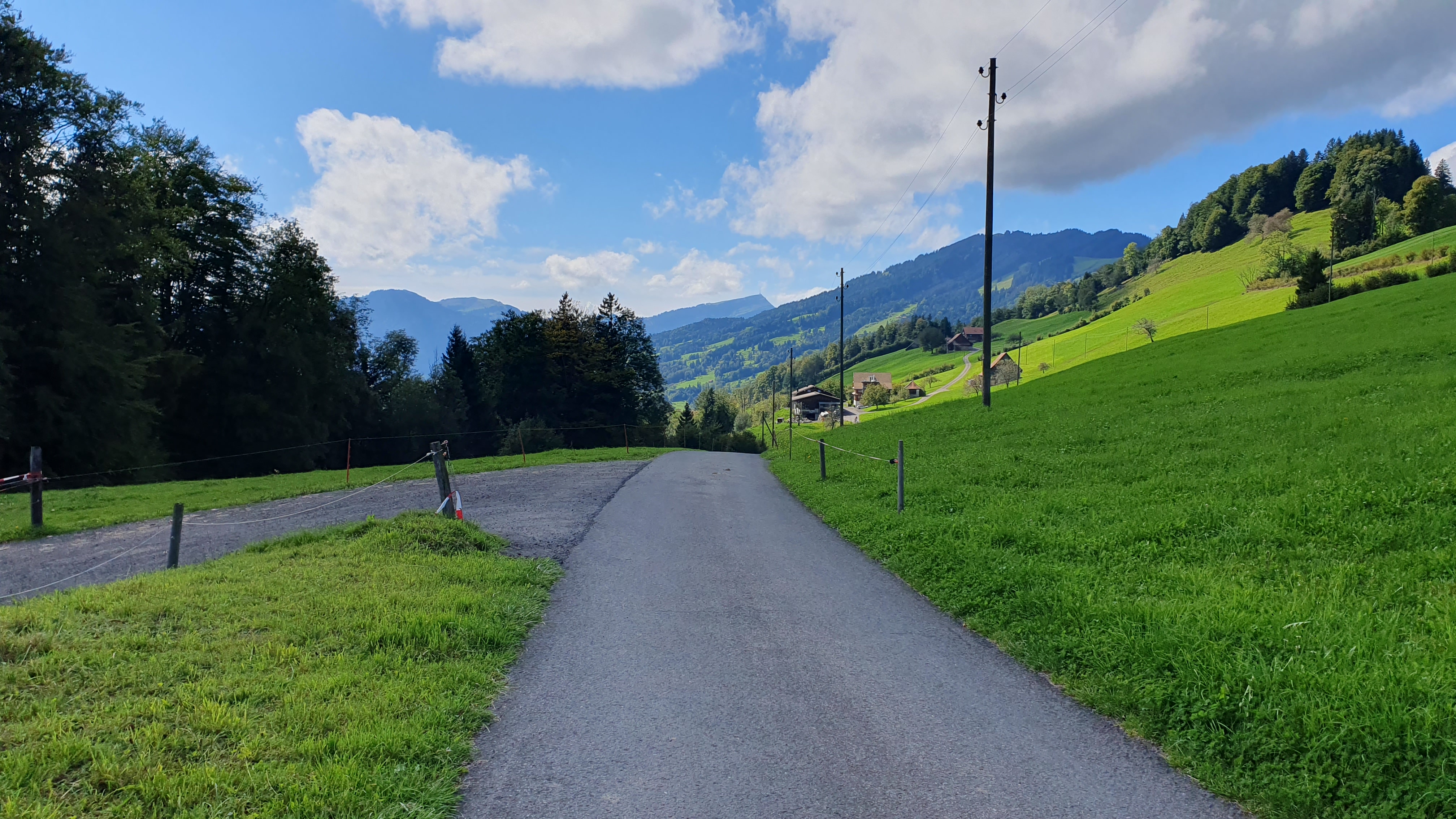 Anstieg Steinen–Sattel mit Blick zurück – Rennradtour Brunnen–Rothenthurm